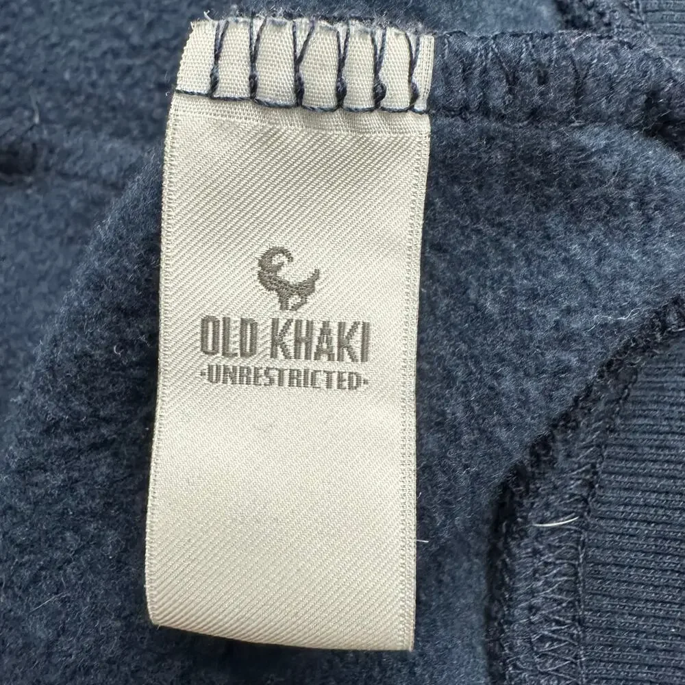Old Khaki Unrestricted Floral Embroidered Crew Neck Navy Purple Women's Medium - Picture 5 of 6